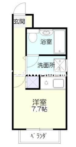 朝日プラザリバーサイド県庁前(1K/4階)の間取り写真
