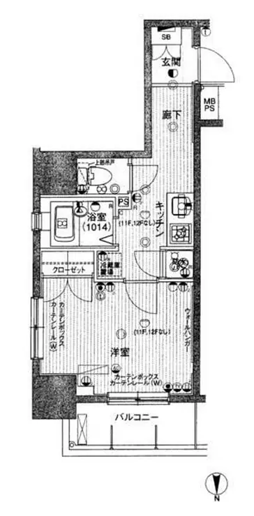 パークウェル神田EAST弐番館 6階階 間取り