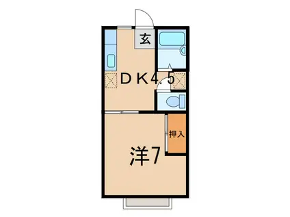 セピアコーポA(1DK/2階)の間取り写真