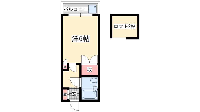 コーポ明日香(1K/1階)の間取り写真