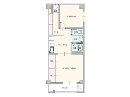 御影イシカワビル(1LDK/4階)の間取り写真