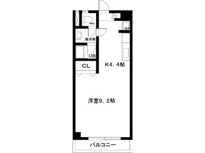 ＪＲ日豊本線 宮崎駅 徒歩8分 7階建 築23年(ワンルーム/2階)の間取り写真