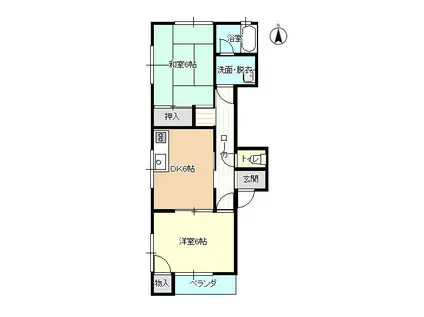 メタレックスハウス(1LDK/2階)の間取り写真