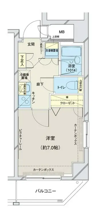 コンシェリア門前仲町 7階階 間取り