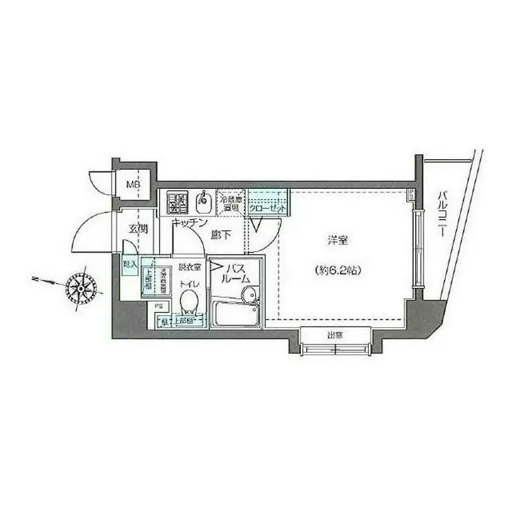 フェニックス西新宿弐番館 7階階 間取り