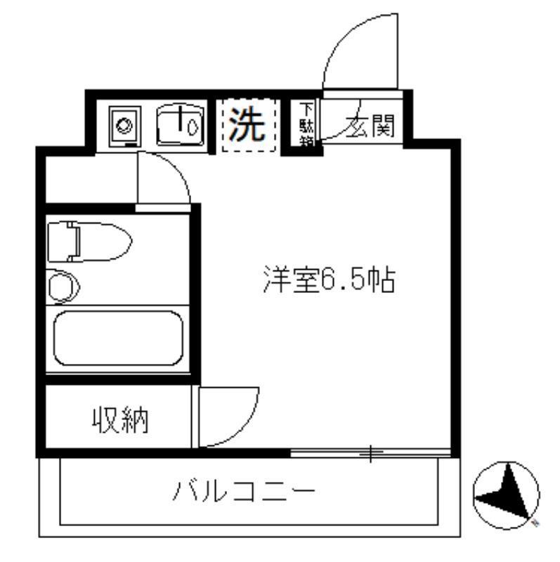 青林堂ハウス(ワンルーム/3階)の間取り写真