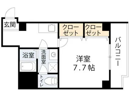 アルトモンターナ森ノ宮(1K/6階)の間取り写真