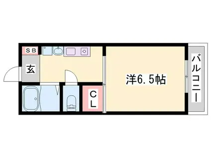 FLAT福井A棟(1K/3階)の間取り写真