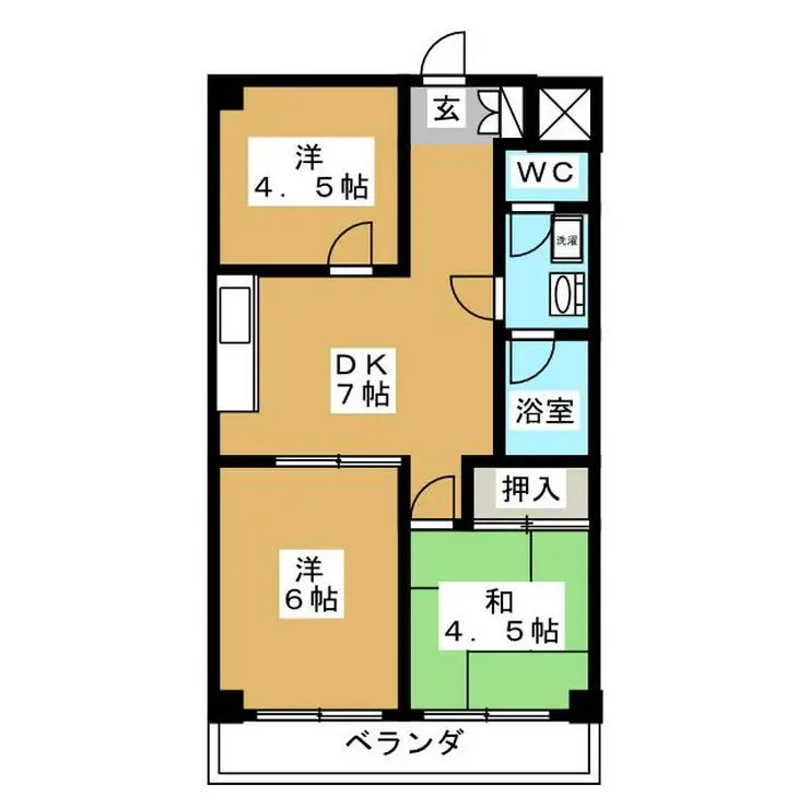 ニュー三浦マンション 8階階 間取り