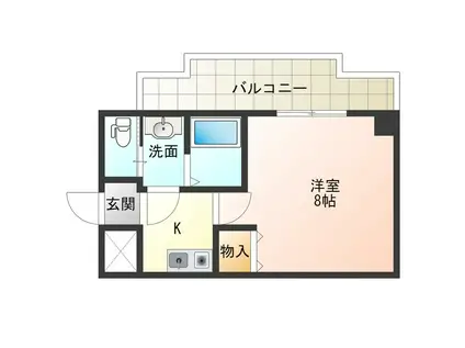 フェアリーコート歌島橋(1K/4階)の間取り写真