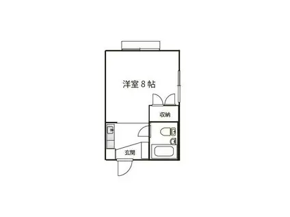 ホワイトハウス(1K/2階)の間取り写真
