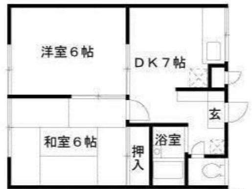 エステートピア上青木(2DK/2階)の間取り写真