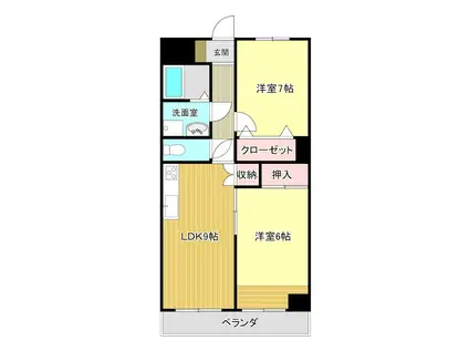 MONA-A(2LDK/3階)の間取り写真