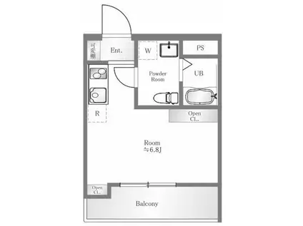 パレドール千駄木II(ワンルーム/4階)の間取り写真