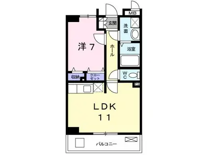 パストラルメゾン・グラン(1LDK/2階)の間取り写真