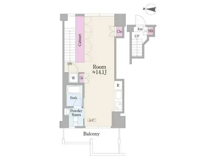 ROKA TERRAZZA(ワンルーム/3階)の間取り写真