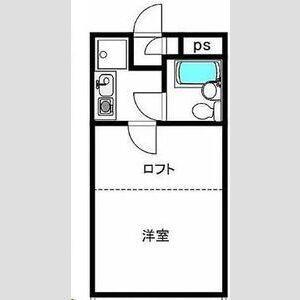 ソワール上柴B(1K/2階)の間取り写真