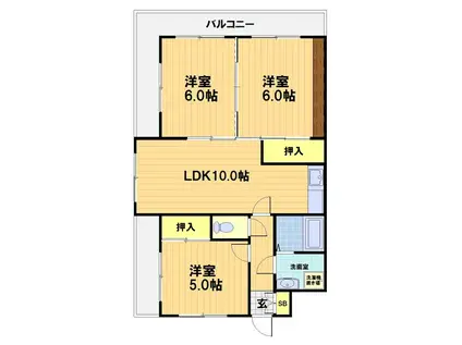 モアライフ酒井松(3LDK/2階)の間取り写真