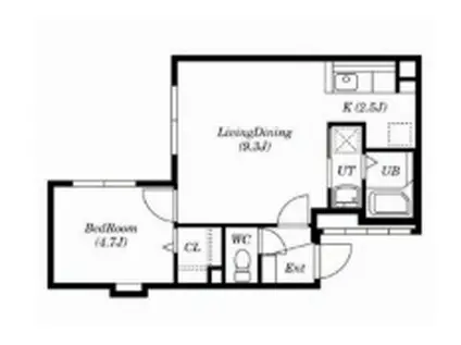 ル・シエル美園(1LDK/4階)の間取り写真
