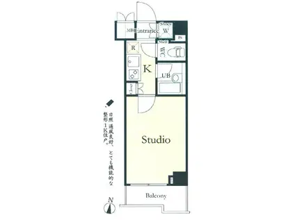 ルーブル住吉(1K/3階)の間取り写真