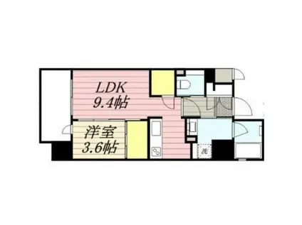 RJRクオーレ六本松(1LDK/7階)の間取り写真