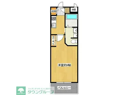 グランインカム16(1K/3階)の間取り写真