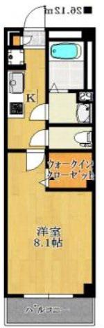 リブリ・REDB5(1K/2階)の間取り写真