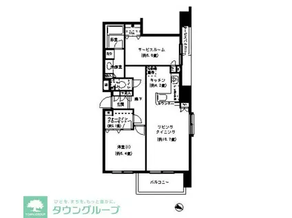 KDXレジデンス日本橋水天宮(1SLDK/10階)の間取り写真