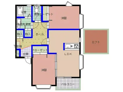 ガーデンハウス中野中央(2LDK/2階)の間取り写真