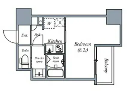 ARTIZA森ノ宮D.C(1K/10階)の間取り写真