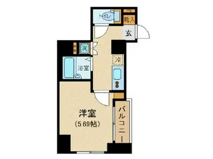 ドルチェ京橋壱番館(1K/3階)の間取り写真