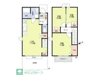 FEDER AKEBONO(3LDK/1階)の間取り写真