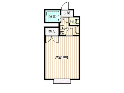 バルパレーアトリエⅠ(1K/2階)の間取り写真