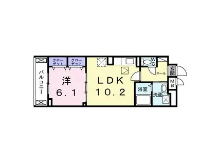 グルックパティオ高円寺(1LDK/1階)の間取り写真