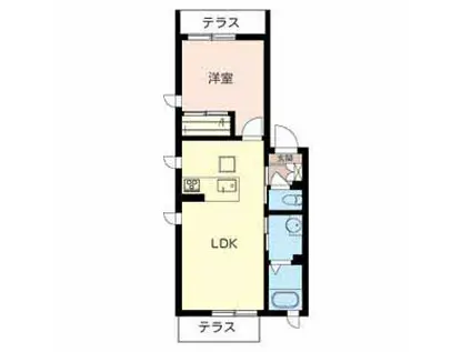 シャーメゾン今津中(1LDK/2階)の間取り写真