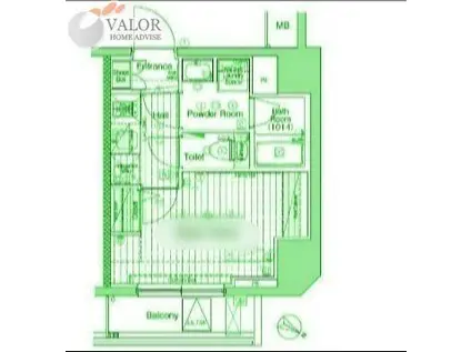 ブライズ関内マキシヴ(1K/5階)の間取り写真