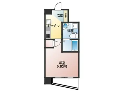 SELENITE江坂ルフレ(1K/6階)の間取り写真