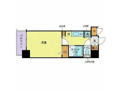 トーシンフェニックス田町(1K/11階)の間取り写真