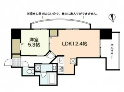 BAUHAUS大手町 NO.17(1LDK/10階)の間取り写真