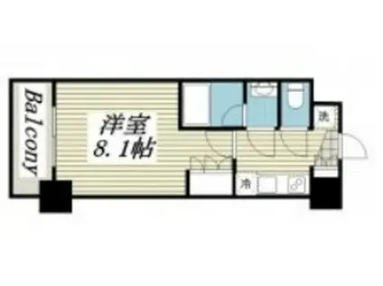 プレスタイル菊川(1K/6階)の間取り写真