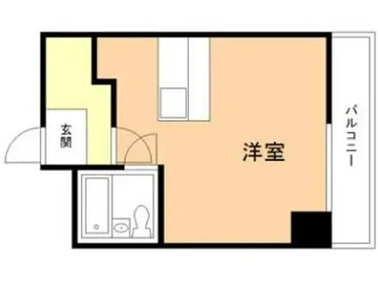 アクア堤(ワンルーム/6階)の間取り写真