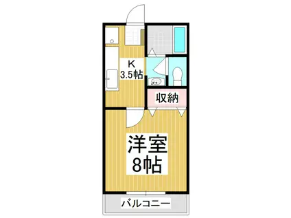 サンビレッジ野村(1K/1階)の間取り写真