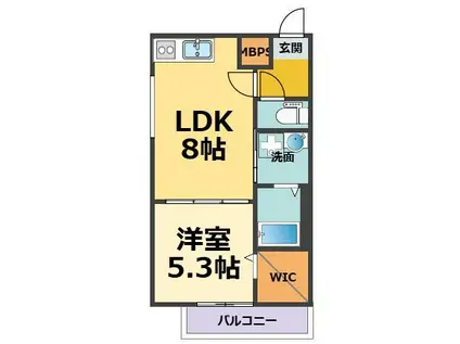 フジパレス西宮春風公園V番館(1LDK/1階)の間取り写真