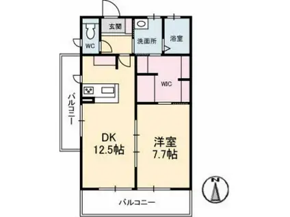 ファミーユブリズIII(1LDK/2階)の間取り写真