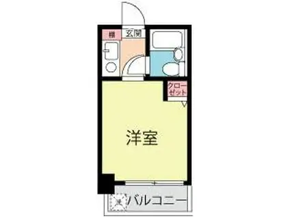 リバーサイドレジデンス(1K/2階)の間取り写真