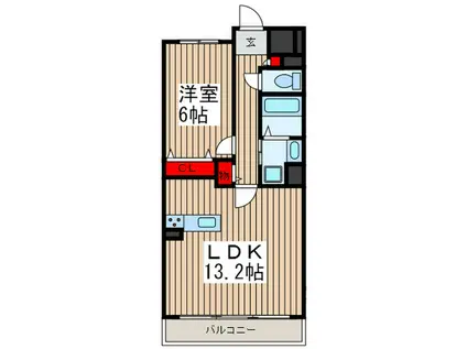 FREESIA.Y(1LDK/5階)の間取り写真