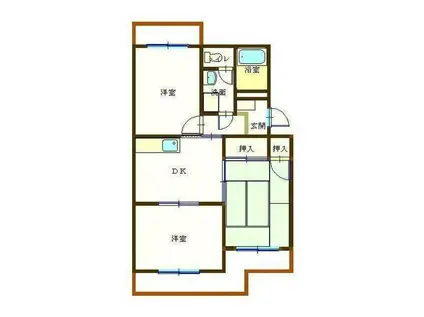 グランメール(3DK/4階)の間取り写真