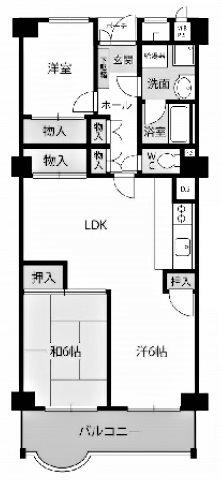 パラッシオ舞子(3LDK/5階)の間取り写真