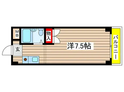 アーバンハイツNY(ワンルーム/1階)の間取り写真