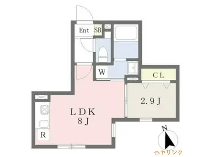 LUORE浅間町(1LDK/2階)の間取り写真